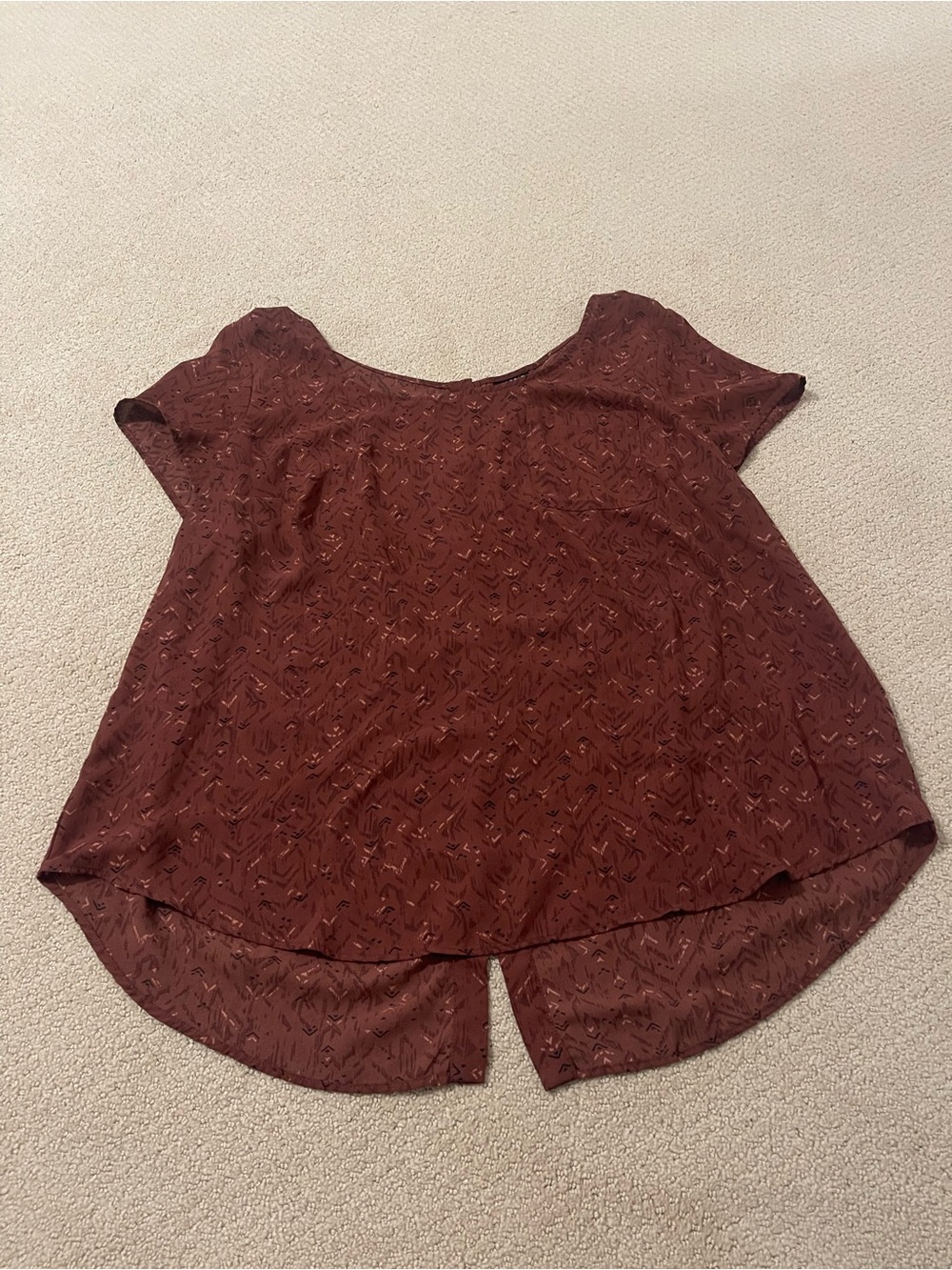 Torrid Short Sleeve Scoop Neck Top - Burgundy